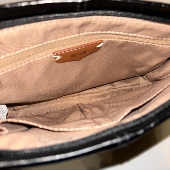 THE SAK Iris Leather Three-Way-Wear Crossbody Clutch Black Bag Small NWOT - Picture 10 of 12